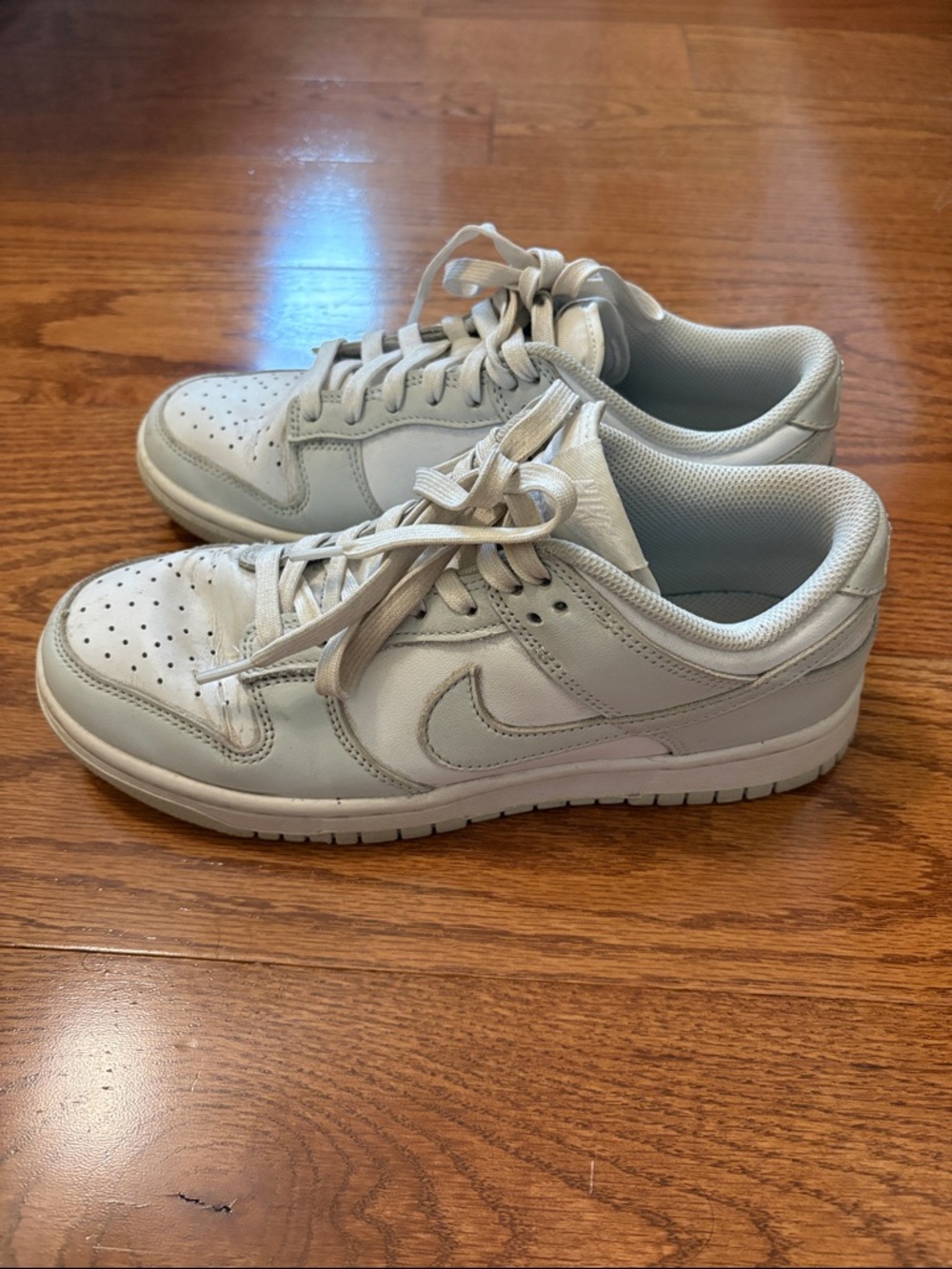 Nike Dunks in Light Gray and White